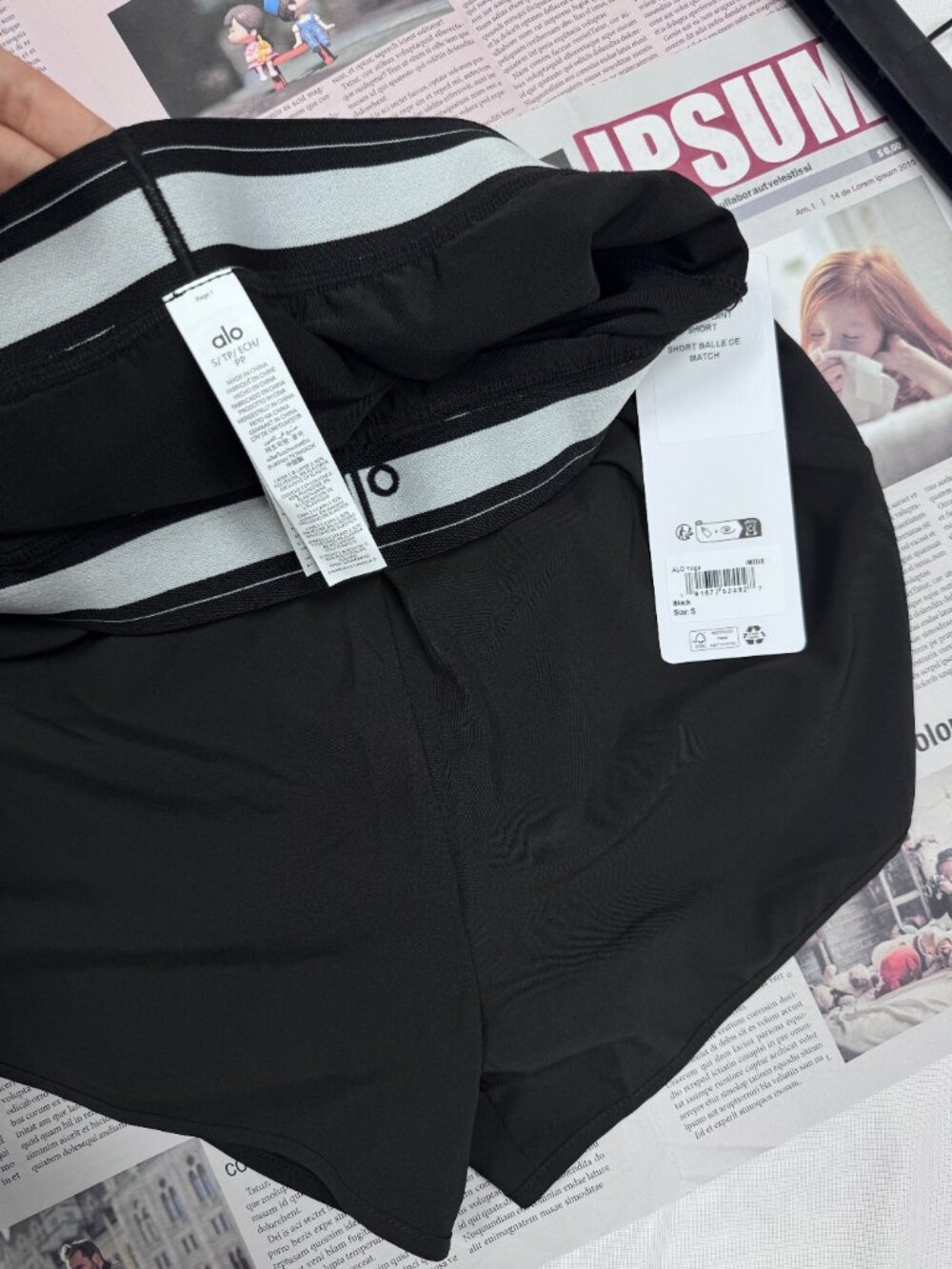 NWT ALO Yoga Match Point Short Black 💥 Lightweight Tennis Shorts - Picture 5 of 8